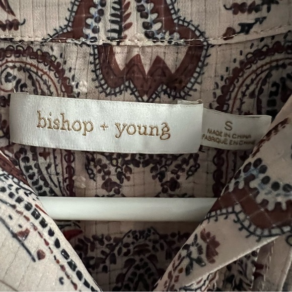 NWT Bishop + Young Sienna Blouse Size Small Bohemian Paisley Casual Indie - Picture 6 of 6
